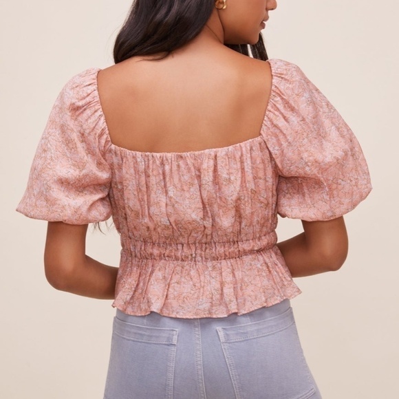 NWOT ASTR THE LEBEL THERON BUBBLE  SLEEVE TOP - XS - Picture 4 of 12